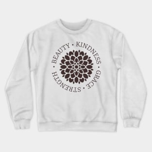 Dahlia Flower Meaning in Wenge Crewneck Sweatshirt